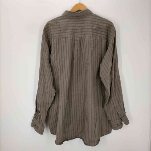 ジョンヘンリー JOHN HENRY ストライプ柄 レギュラーカラー長袖シャツ メンズ import:XL