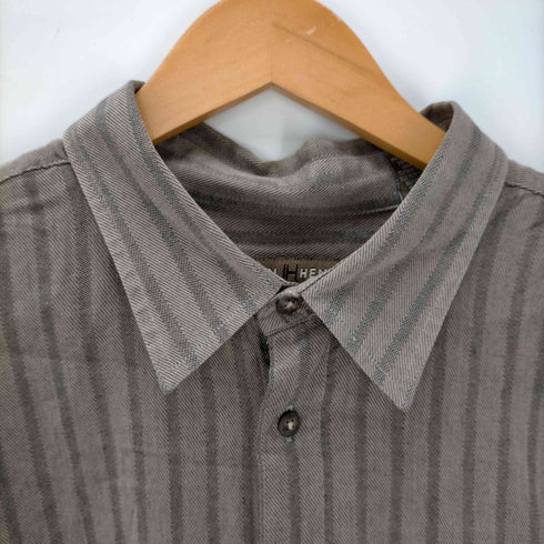 ジョンヘンリー JOHN HENRY ストライプ柄 レギュラーカラー長袖シャツ メンズ import:XL
