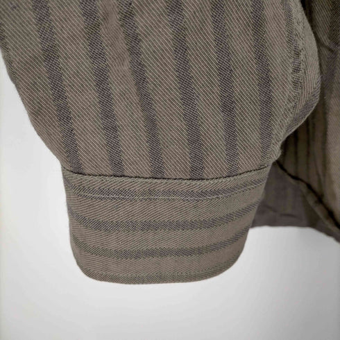 ジョンヘンリー JOHN HENRY ストライプ柄 レギュラーカラー長袖シャツ メンズ import:XL