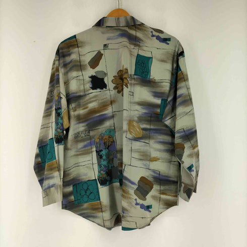 UNA VITA 総柄 L/S 開襟シャツ メンズ import:L