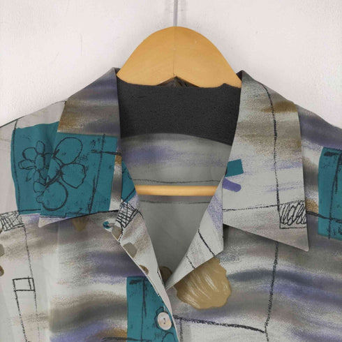 UNA VITA 総柄 L/S 開襟シャツ メンズ import:L