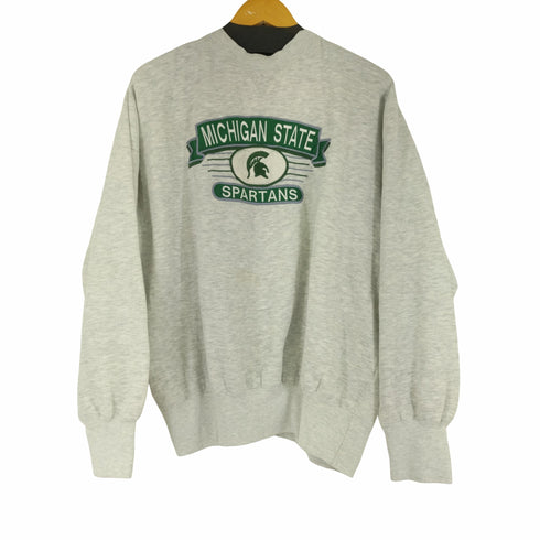 ミッドウエスト MIDWEST 90S カレッジ刺繍 MICHIGAN STATE クルーネックスウェット メンズ JPN:XL