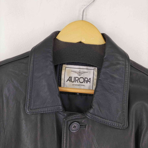 オーロラ AURORA レザーハーフコート メンズ import:M