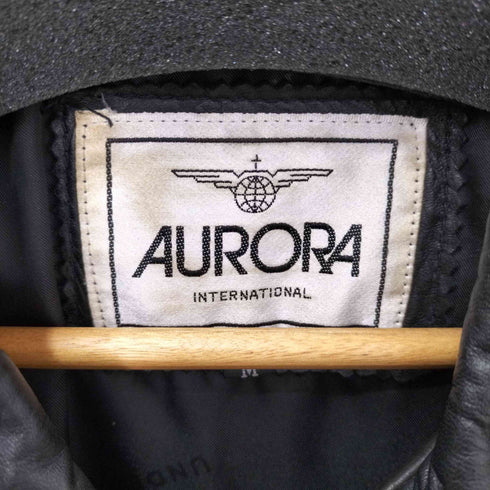 オーロラ AURORA レザーハーフコート メンズ import:M
