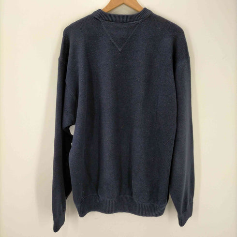 トミーヒルフィガー TOMMY HILFIGER フラッグタグ ロゴ刺繍 コットンニット メンズ import:XL
