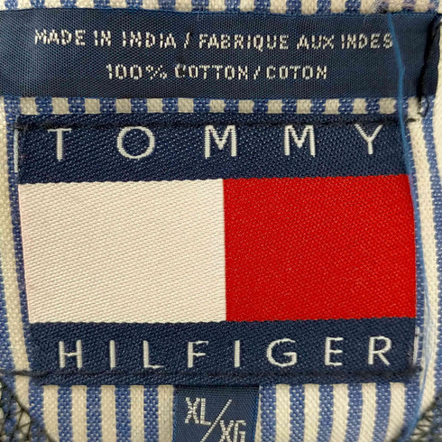 トミーヒルフィガー TOMMY HILFIGER フラッグタグ ロゴ刺繍 コットンニット メンズ import:XL