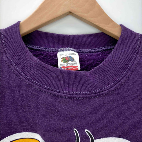 フルーツオブザルーム FRUIT OF THE LOOM USA製 GO VIKES プリントスウェット メンズ import:XL