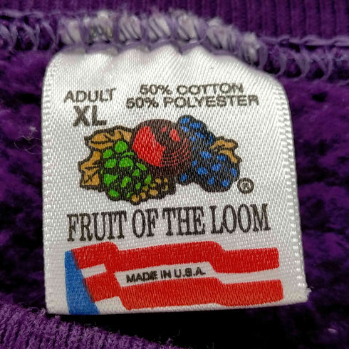 フルーツオブザルーム FRUIT OF THE LOOM USA製 GO VIKES プリントスウェット メンズ import:XL