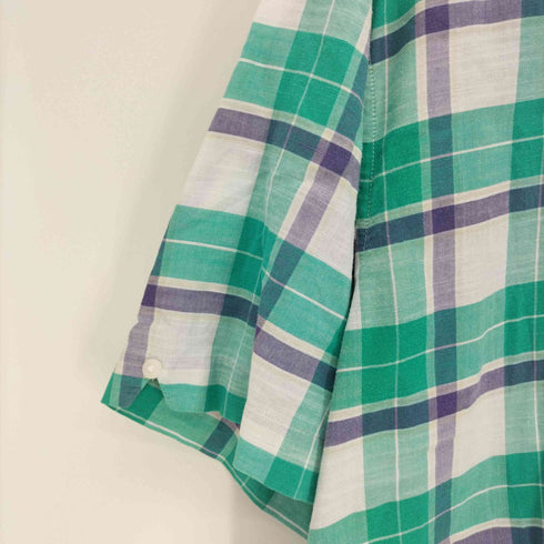 ブルックスブラザーズ BROOKS BROTHERS インドコットン マドラスチェック S/S ボタンダウン シャツ メンズ import:M