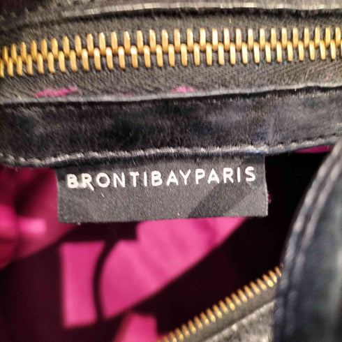 ブロンティベイ brontibay ドローコード付きレザーハンドバッグ レディース