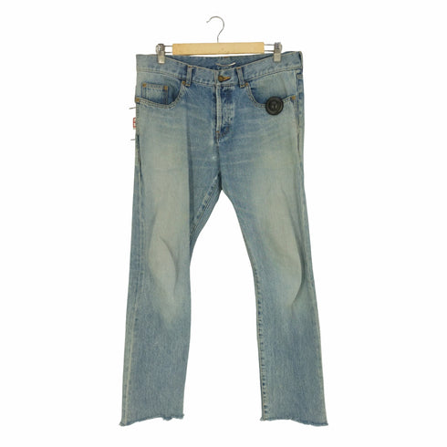 サンローランパリ SAINT LAURENT PARIS 20SS アンソニー期 スリムローウエスト 5ポケット ボタンフライ ストレートデニムパンツ メンズ 33
