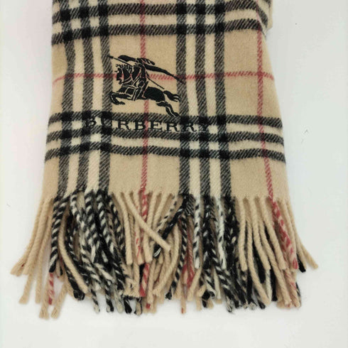 バーバリーロンドン BURBERRY LONDON ロゴ刺繍 ノバチェック ウールマフラー メンズ