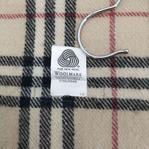 バーバリーロンドン BURBERRY LONDON ロゴ刺繍 ノバチェック ウールマフラー メンズ