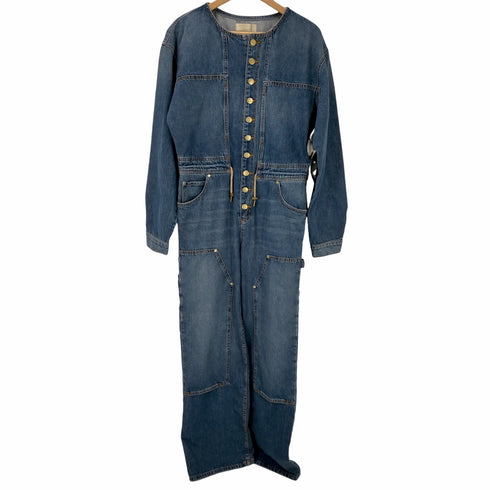 ウラ ジョンソン ulla johnson パネルデザイン デニムジャンプスーツ レディース M