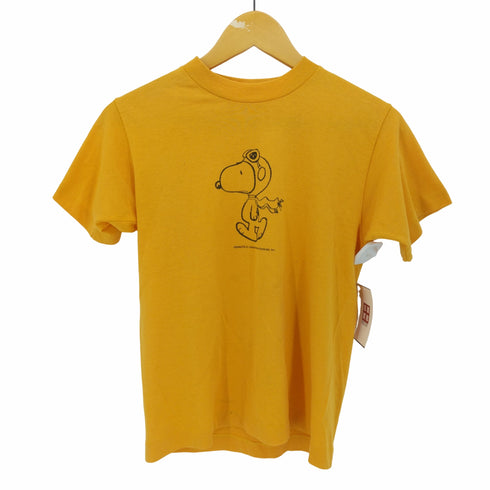 ピーナッツ PEANUTS 80-90s シングルステッチ キャラクタープリント クルーネック S/S Tシャツ レディース