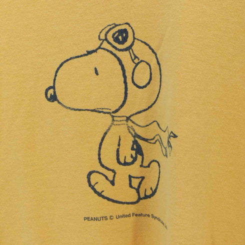 ピーナッツ PEANUTS 80-90s シングルステッチ キャラクタープリント クルーネック S/S Tシャツ レディース