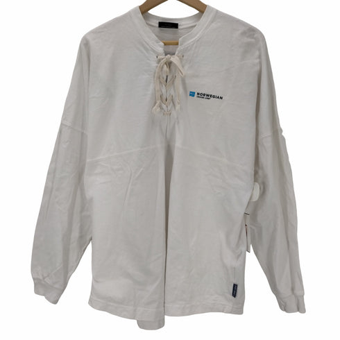 スピリットジャージ SPIRIT JERSEY フロントレースアップ Norwegian Epic White Long Sleeve Shirt メンズ JPN:M