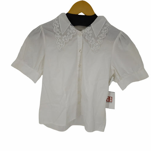 マジェスティックレゴン MAJESTIC LEGON petit襟パフ袖ブラウス レディース JPN:M