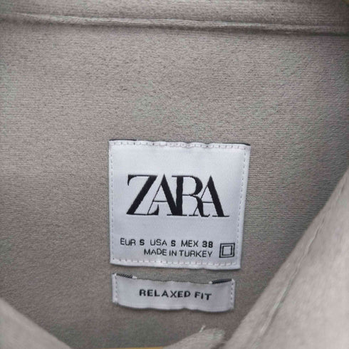 ザラ ZARA RELAXED FIT ソフトスエード S/S シャツ メンズ import:S