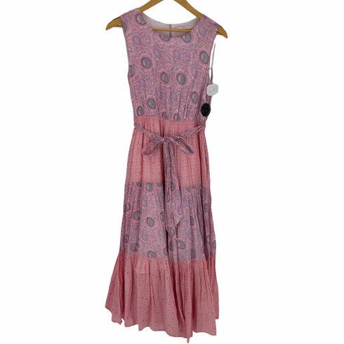 ヌキテパ NE QUITTEZ PAS インド綿 エスニックプリント ティアードワンピース ETHNIC PRINT SLEEVERS DRESS レディース
