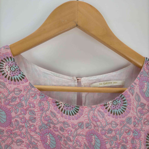 ヌキテパ NE QUITTEZ PAS インド綿 エスニックプリント ティアードワンピース ETHNIC PRINT SLEEVERS DRESS レディース
