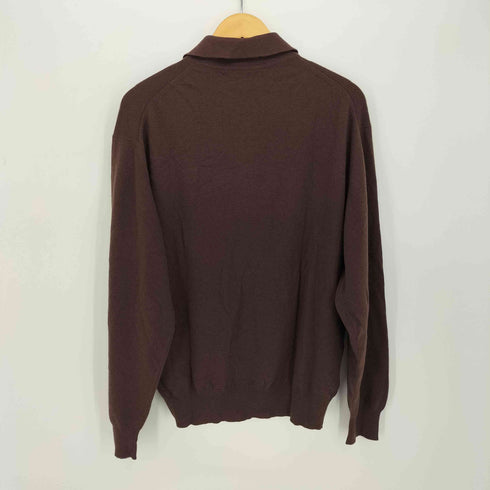 バランタイン BALLANTYNE デザイン刺繍 L/S ポロ ニット セーター メンズ UK:42