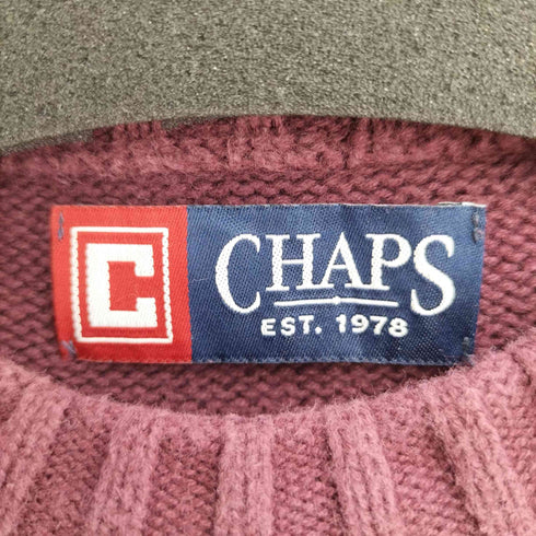 チャップスラルフローレン CHAPS RALPH LAUREN ロゴ刺繍 コットン クルーネックニット メンズ JPN:L