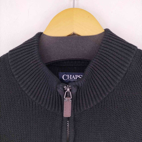 チャップス CHAPS ロゴ刺繍 ハーフジップコットンニット メンズ JPN:XL
