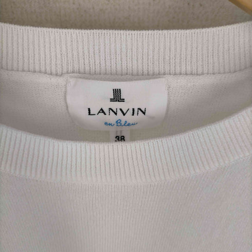 ランバンオンブルー LANVIN en Bleu ストライプMIXドッキングワンピース レディース 38