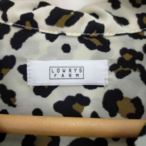 ローリーズファーム LOWRYS FARM レオパード柄オープンカラーシャツ レディース F