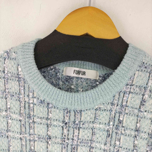 ファーファー furfur ツイードニットトップス レディース ONE SIZE