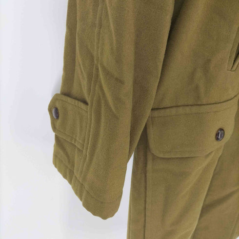 バーバリープローサム BURBERRY PRORSUM 90S 白タグ 裏地チェック 比翼 ジップアップ ウール コート レディース 7AR