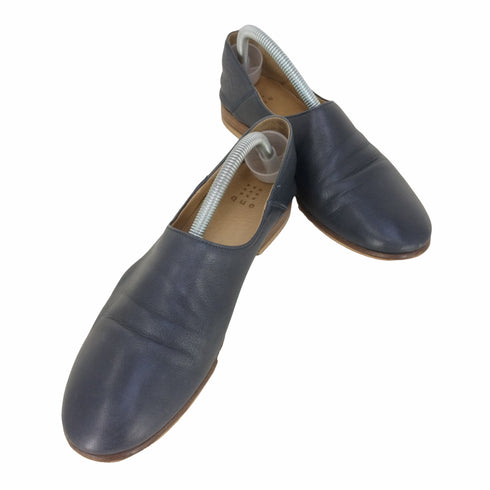 キュー シューズ que shoes プレーン レザー スリッポン レディース JPN:M