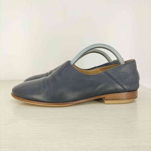キュー シューズ que shoes プレーン レザー スリッポン レディース JPN:M