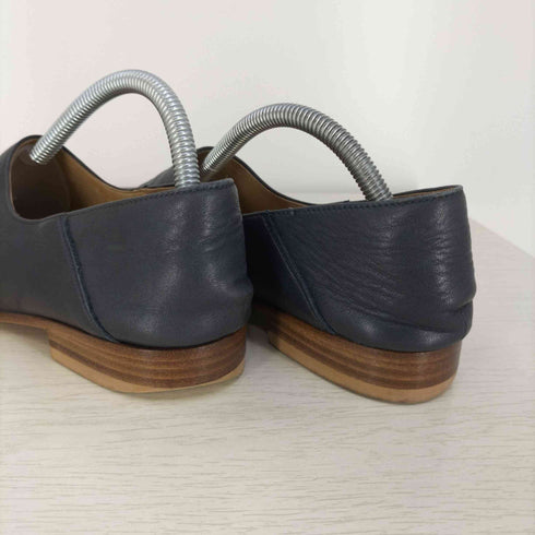 キュー シューズ que shoes プレーン レザー スリッポン レディース JPN:M