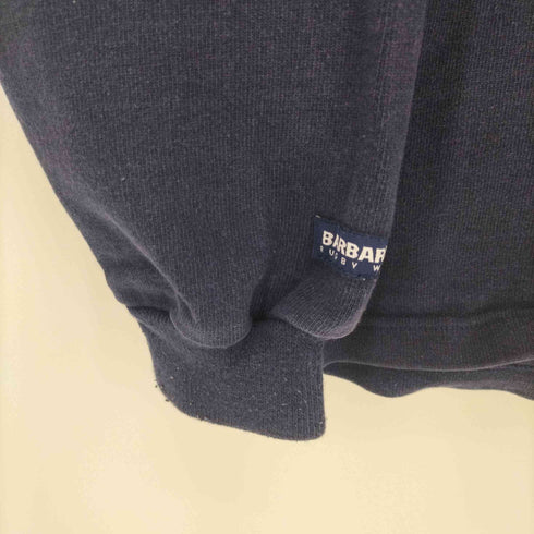 バーバリアン BARBARIAN 90S カナダ製 ワンポイント 刺繍 ボーダー L/S スキッパー ラガーシャツ メンズ import:M