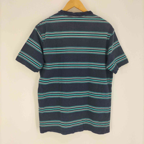 スラッシャー THRASHER ロゴ刺繍 ボーダー S/S クルーネック Tシャツ メンズ