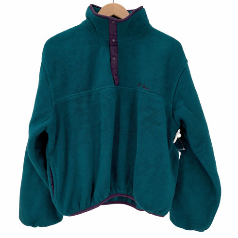 エルエルビーン L.L.Bean 80~90S 筆記ロゴ刺繍 スナップTフリース メンズ import:M