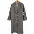 ザラ ZARA リネン混 チェックチェスターコート レディース import:XS