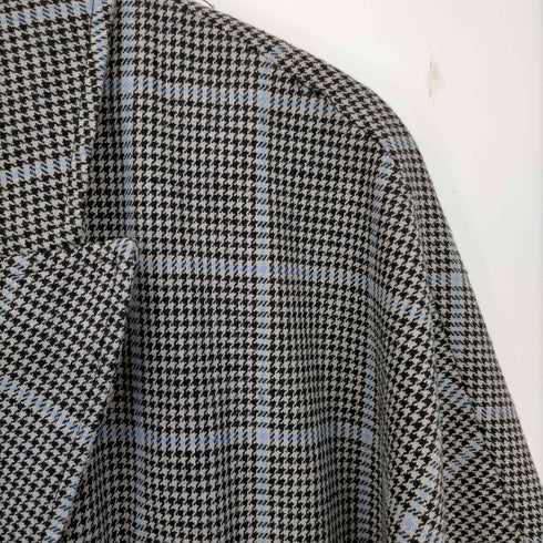 ザラ ZARA リネン混 チェックチェスターコート レディース import:XS