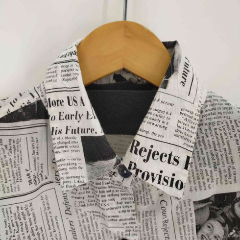 ニュースペーパー柄シャツ レディース ONE SIZE