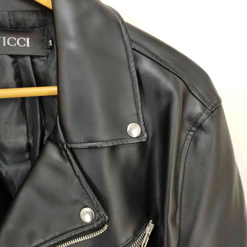 ビッチ VICCI フェイクレザー ライダースジャケット メンズ DE:48