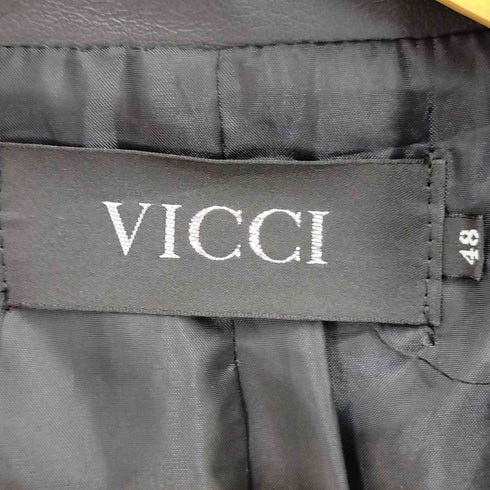 ビッチ VICCI フェイクレザー ライダースジャケット メンズ DE:48