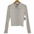 ザラ ZARA Ribbed Polo White Long Sleeve Button NWT レディース import:L