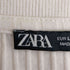ザラ ZARA Ribbed Polo White Long Sleeve Button NWT レディース import:L