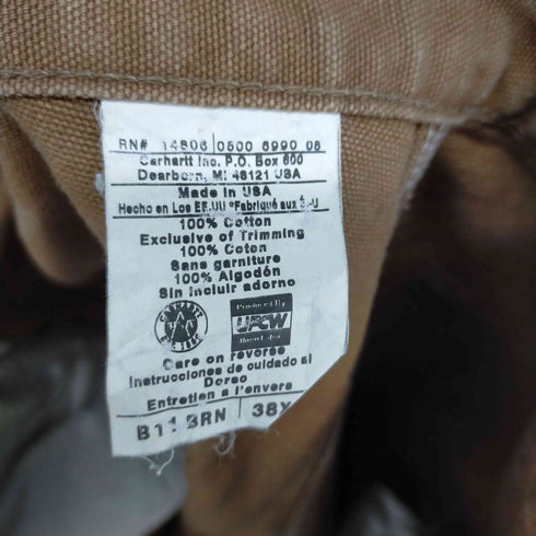 カーハート Carhartt 90S USA製 B11 ダックペインターパンツ メンズ 38x30
