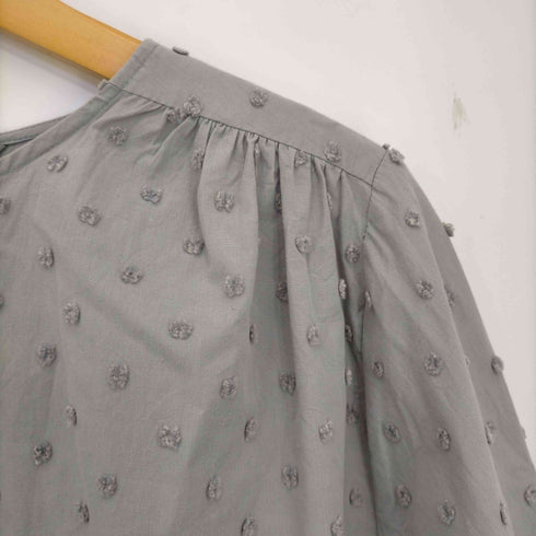 ザラ ZARA ドット柄 パフスリーブブラウス レディース import:M
