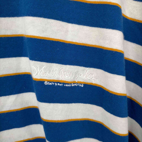 マークゴンザレス Mark Gonzales ワンポイント刺繍 ビッグシルエット ボーダー Tシャツ メンズ import:XL