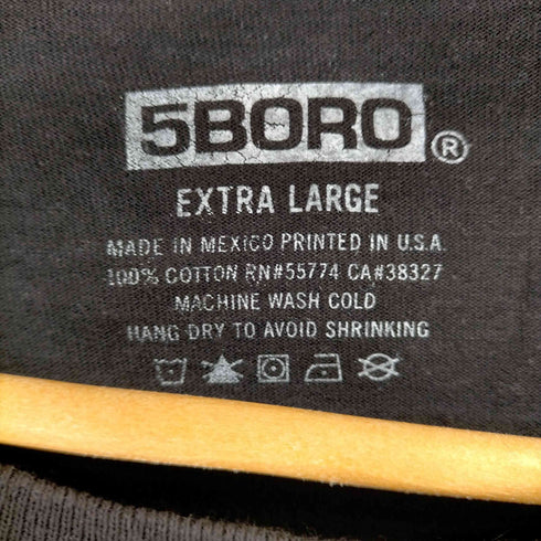 5boro 両面スカル プリントTシャツ メンズ import:XL