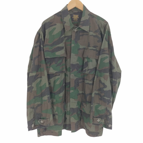 FORCEFUL CLOTHING 比翼 ウッドランドカモ カバーオール ミリタリー ジャケット メンズ LL